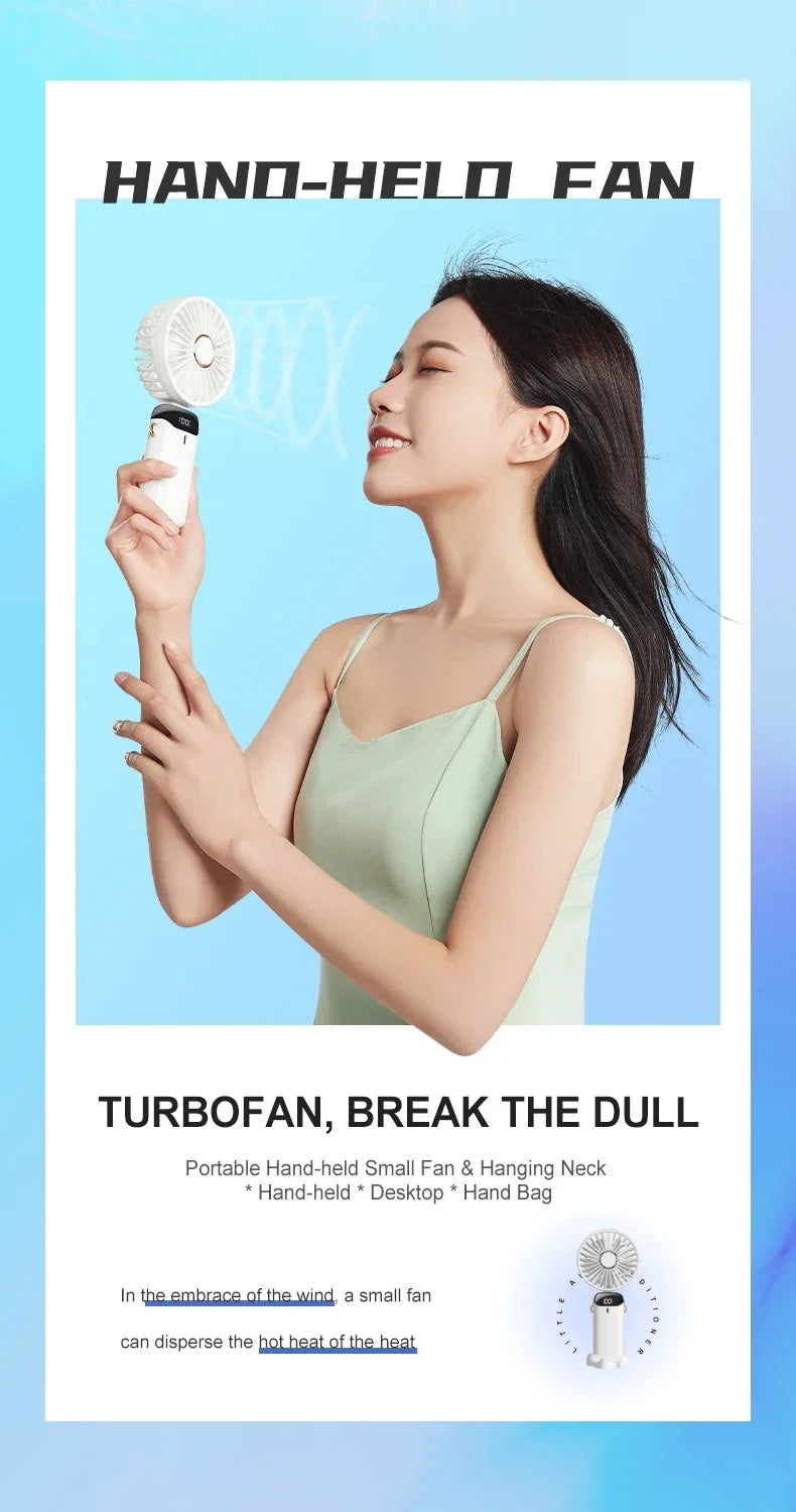 Portable Neck Fan – Foldable USB Rechargeable Mini Cooler