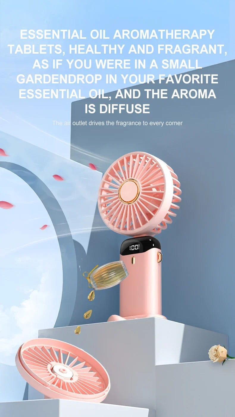 Portable Neck Fan – Foldable USB Rechargeable Mini Cooler