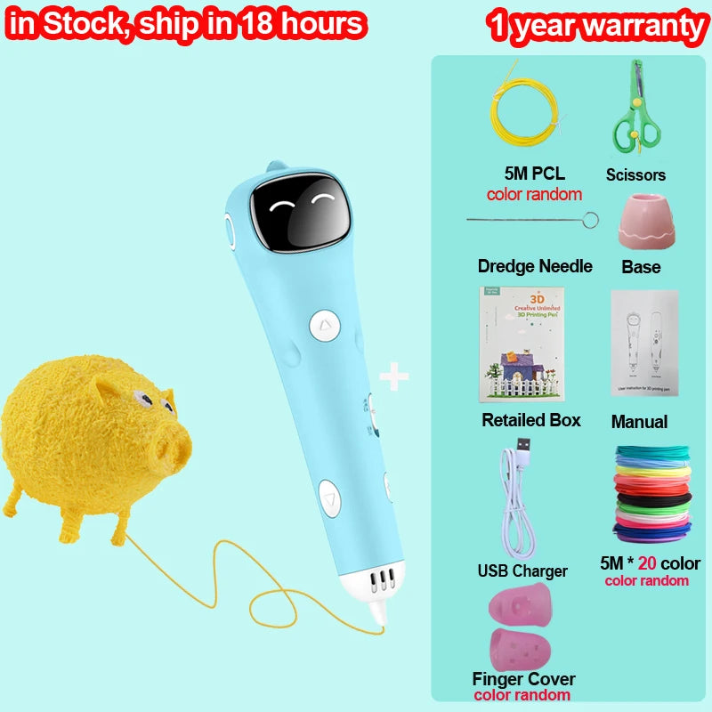 Safe 3D Printing Pen for Kids – Low Temp DIY Drawing Tool | Sounkary™