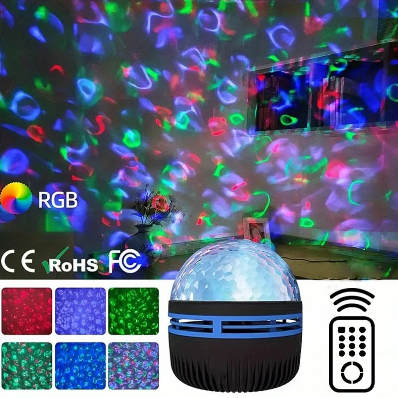 LED Galaxy Star Projector | 360° Rotation, USB Rechargeable