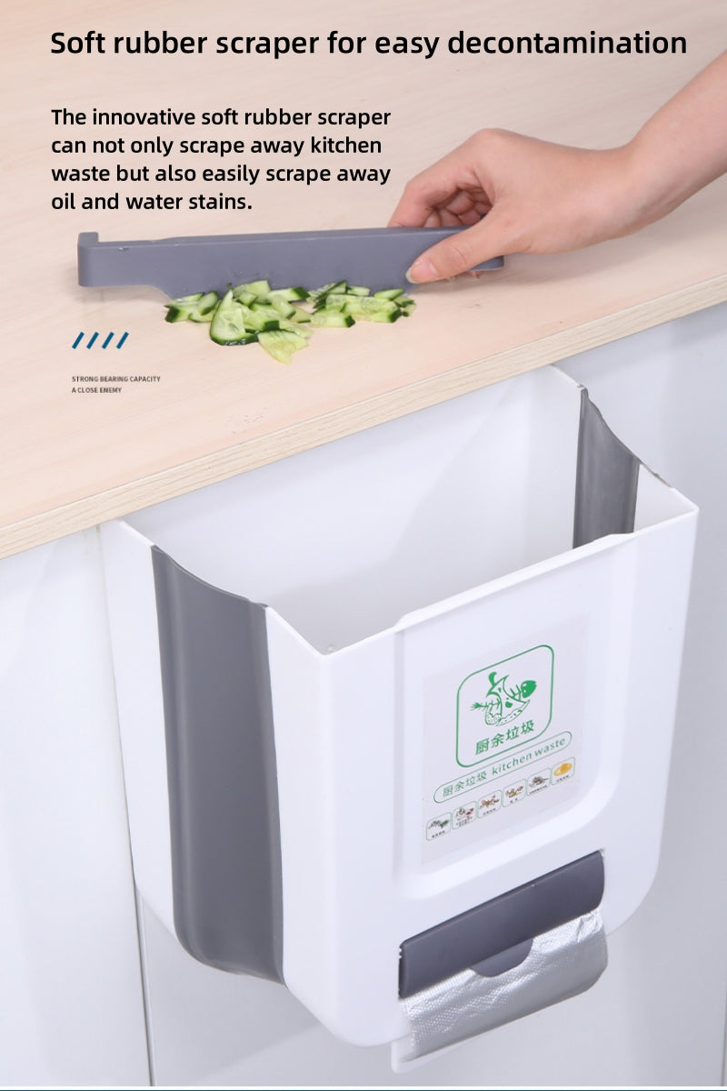 Foldable Kitchen Trash Bin | Wall-Mounted, Space-Saving Design