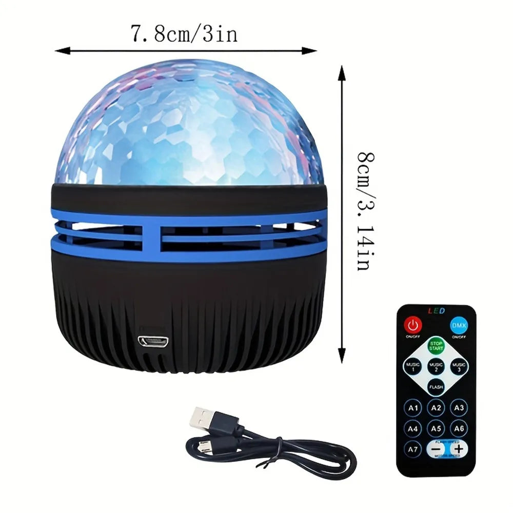 LED Galaxy Star Projector | 360° Rotation, USB Rechargeable