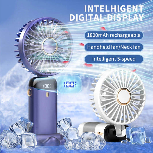 Portable Neck Fan – Foldable USB Rechargeable Mini Cooler