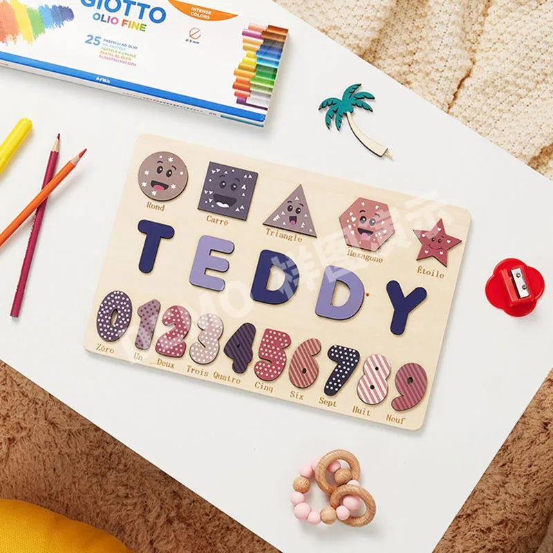 Personalized Wooden Name Puzzle – Montessori Toy for Toddlers