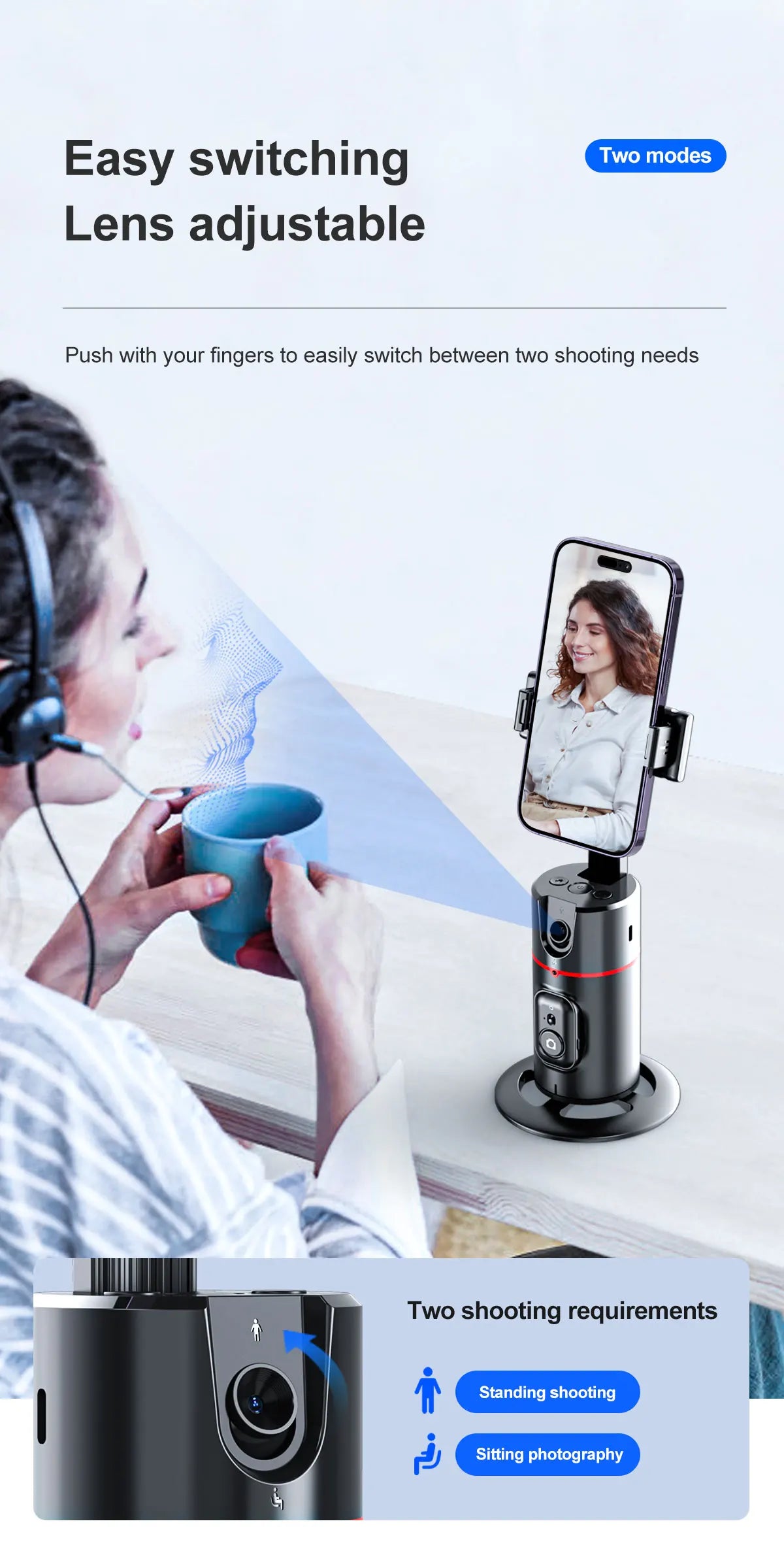 Auto Face Tracking Phone Holder | Sounkary™