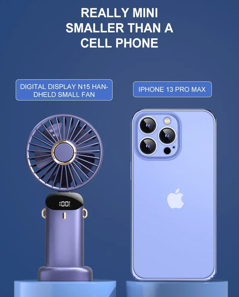 Portable Neck Fan – Foldable USB Rechargeable Mini Cooler