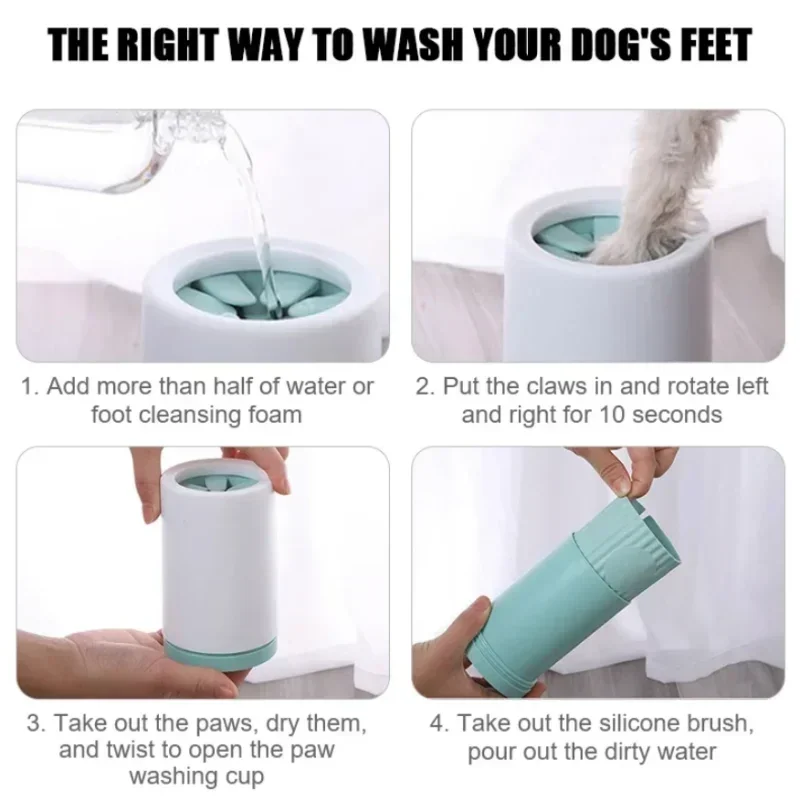 Portable Pet Paw Cleaner Cup – Soft Silicone for Quick, Easy Cleaning