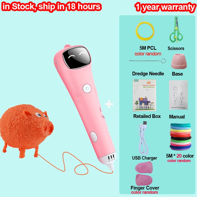 Safe 3D Printing Pen for Kids – Low Temp DIY Drawing Tool | Sounkary™