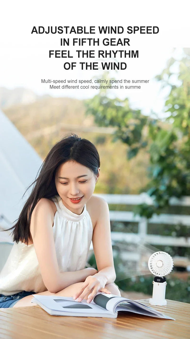 Portable Neck Fan – Foldable USB Rechargeable Mini Cooler