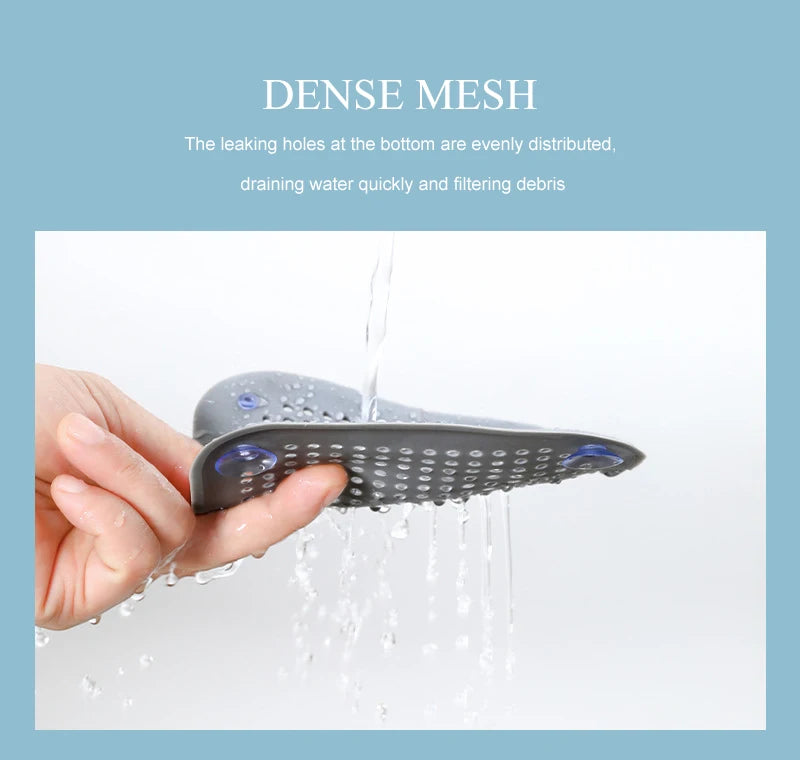 Silicone Shower Hair Catcher  Non-Slip Drain Cover for Bathroom & Sink