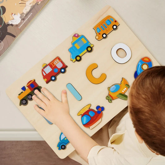 Personalized Wooden Name Puzzle – Montessori Toy for Toddlers