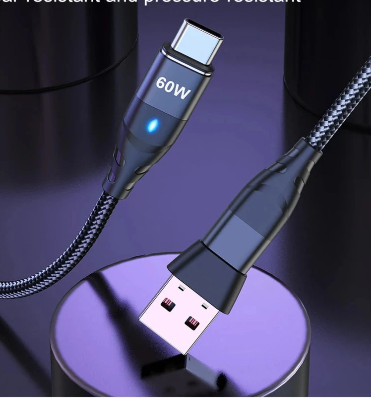 USB-C Magnetic Charging Adapter – 60W Fast Charger & Port Protection