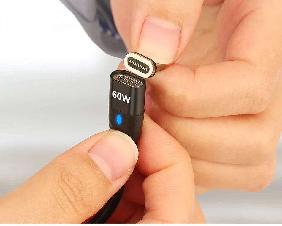 USB-C Magnetic Charging Adapter – 60W Fast Charger & Port Protection