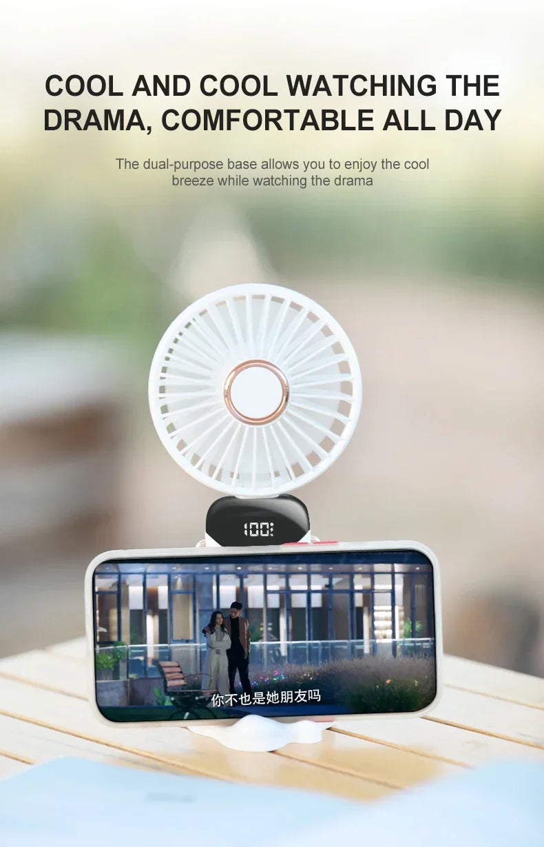 Portable Neck Fan – Foldable USB Rechargeable Mini Cooler