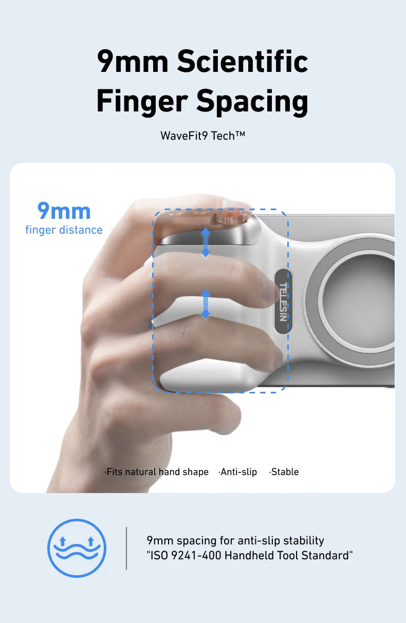 Magnetic Phone Grip with Remote – Pro Video Handle for iPhone & Android