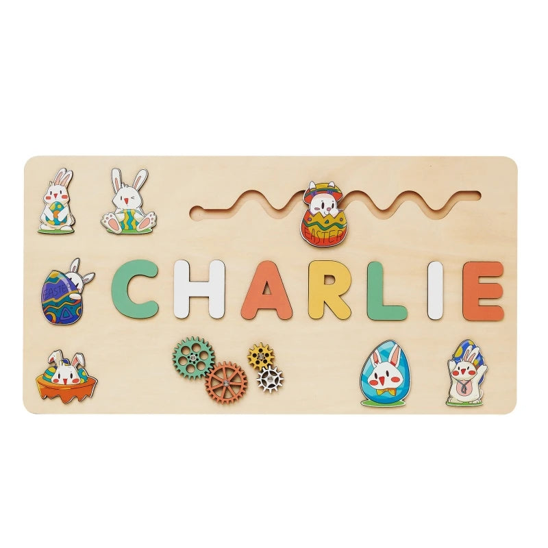 Personalized Wooden Name Puzzle – Montessori Toy for Toddlers