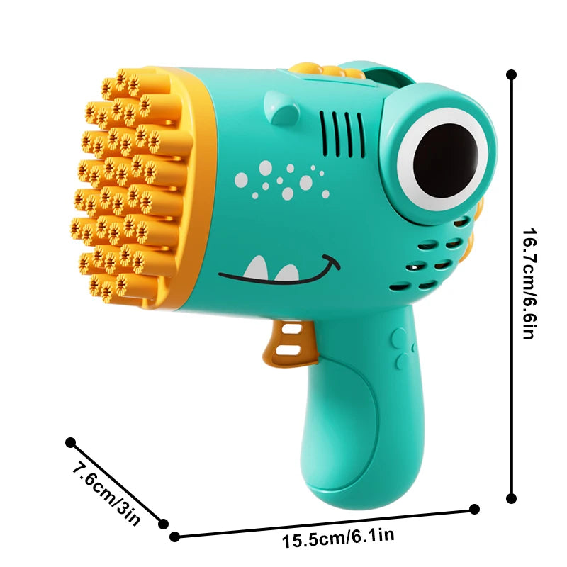 Dino Bubble Gun for Kids – Automatic Bubble Blaster Toy