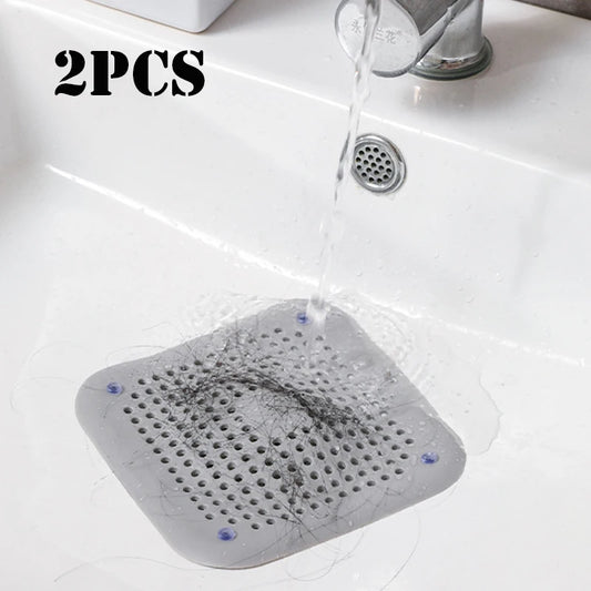 Silicone Shower Hair Catcher  Non-Slip Drain Cover for Bathroom & Sink