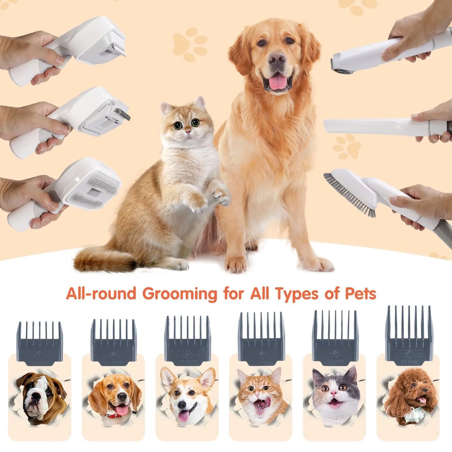 Pet Grooming Vacuum Cleaner – Brush & Vacuum in One