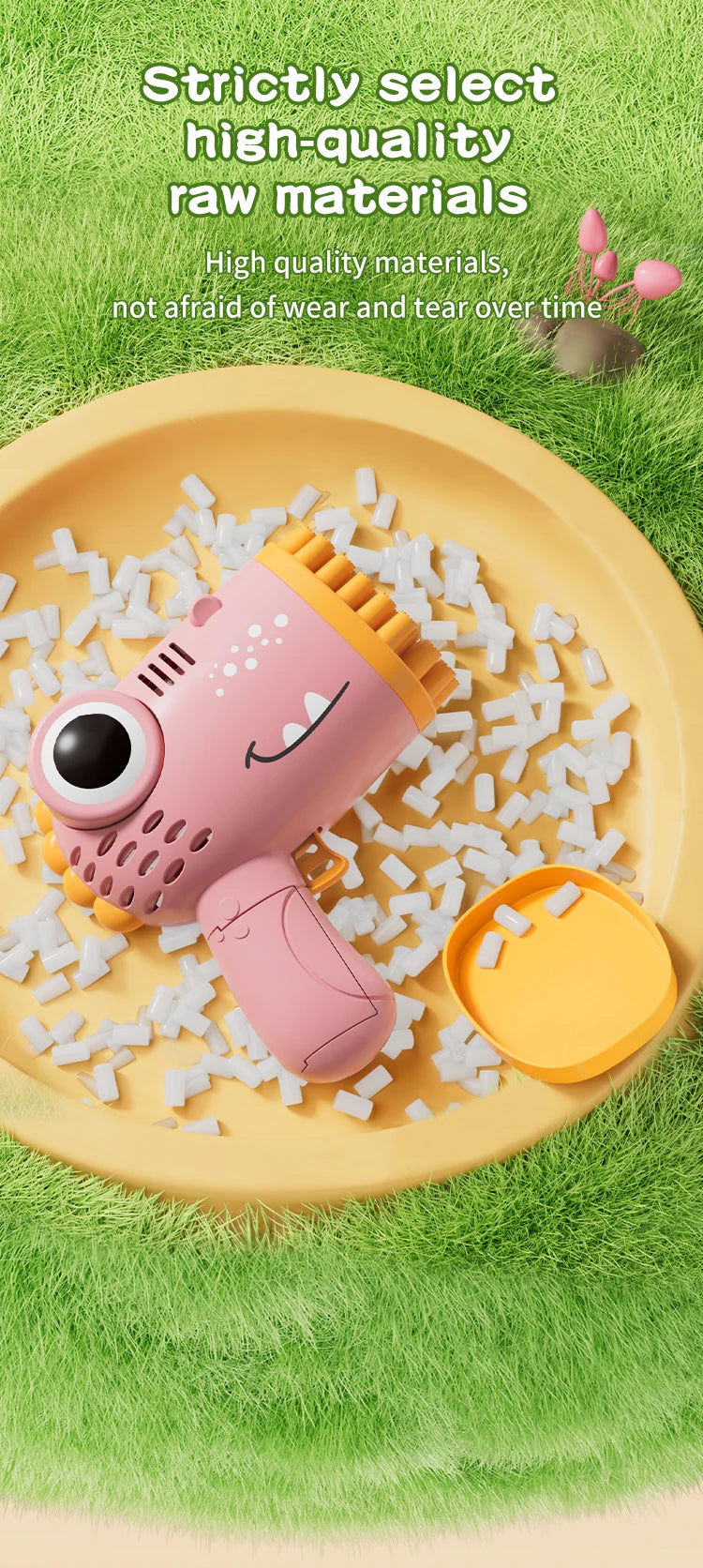 Dino Bubble Gun for Kids – Automatic Bubble Blaster Toy