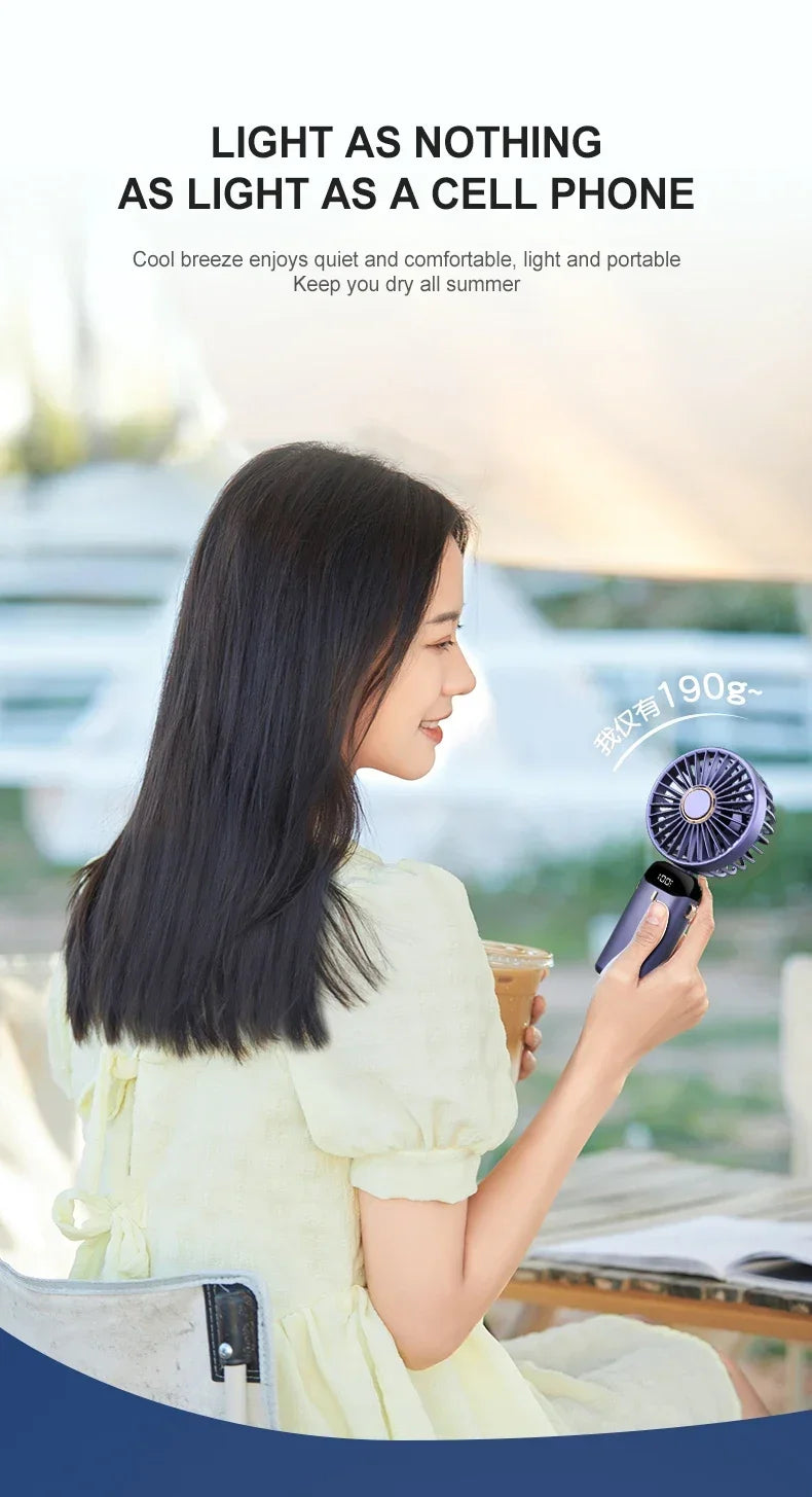 Portable Neck Fan – Foldable USB Rechargeable Mini Cooler