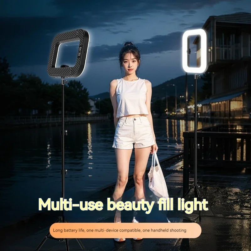 Rechargeable RGB Ring Light – Phone Mount for TikTok & Live