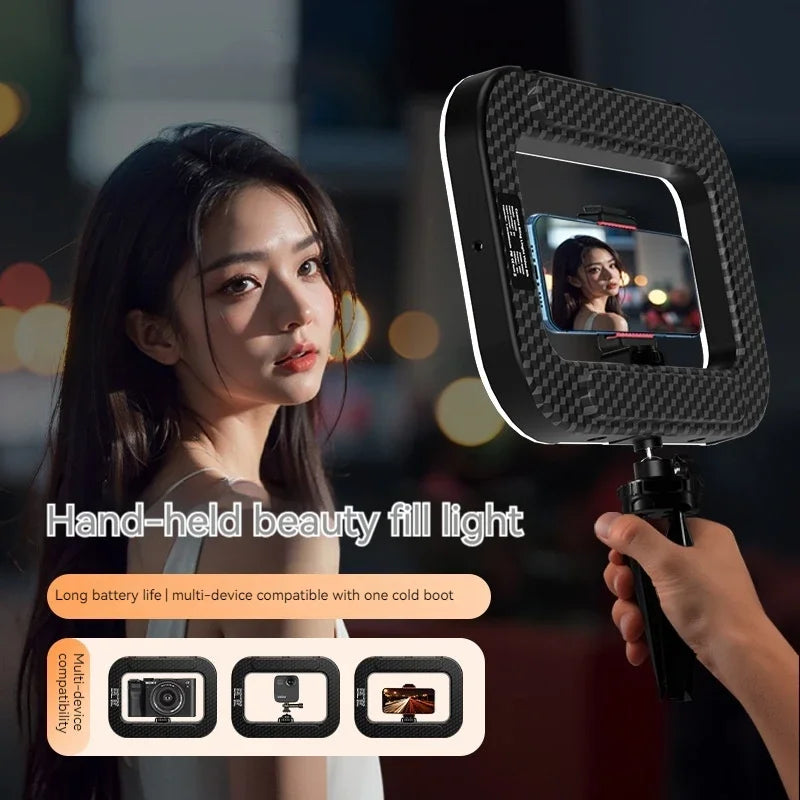 Rechargeable RGB Ring Light – Phone Mount for TikTok & Live