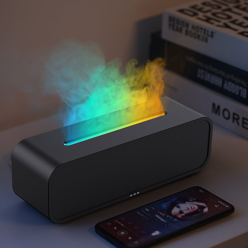 Flame Dynamic Aroma Diffuser – Remote Control, Music-Synced, Color-Changing Night Light (2025)