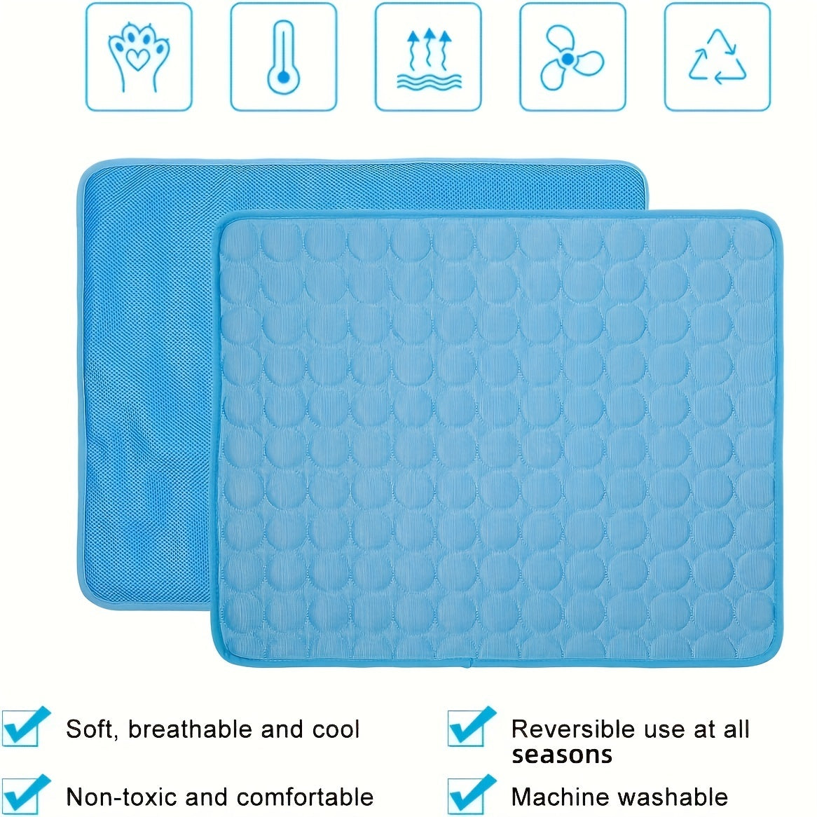 ChillMate™ Dog Cooling Mat – Non-Toxic Ice Silk Pad for Crates, Beds
