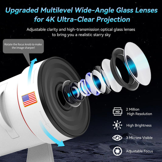 Galaxy Light Projector – 2025 HD Space Lamp for Bedroom & Living Room