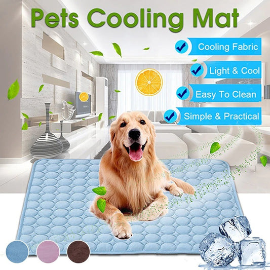 ChillMate™ Dog Cooling Mat – Non-Toxic Ice Silk Pad for Crates, Beds